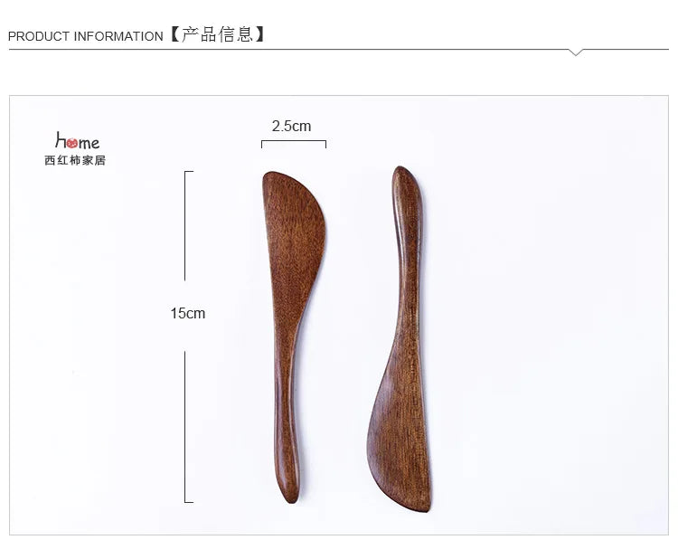 Solid Wood Jam Knifes Butter Knife Natural Bread Cake Knife Smooth Wooden Tableware Kitchen accessories нож для масла