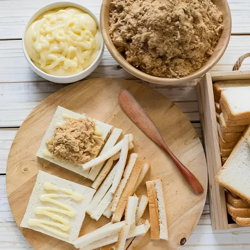 1-10PCS Wooden Butter Spatula Simple Thick Handle Jam Knife Breakfast Toast Jam Spreader Household Kitchen Cooking Accessories