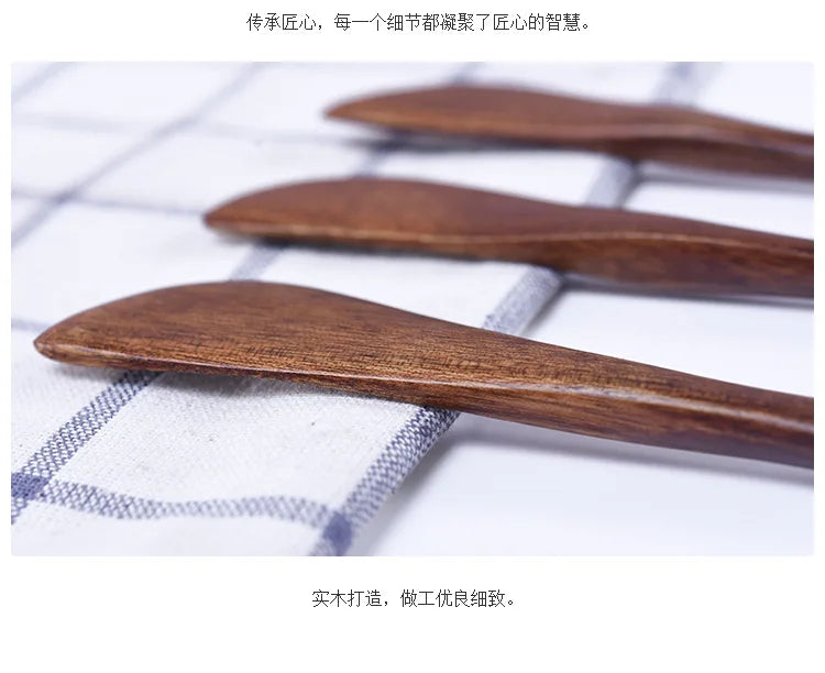 Solid Wood Jam Knifes Butter Knife Natural Bread Cake Knife Smooth Wooden Tableware Kitchen accessories нож для масла