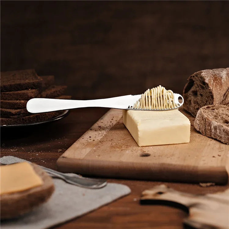 Butter Knife Holes Cheese Dessert Knife Stainless Steel Jam Knife Cutlery Toast Wipe Cream Bread Cheese Cutter Kitchen Tools