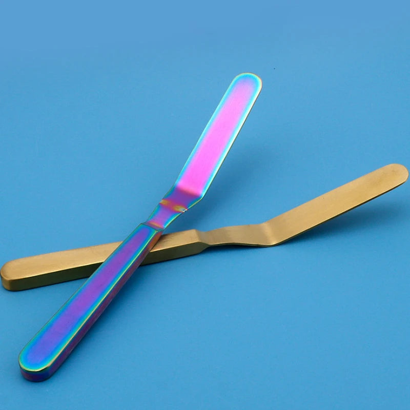 Stainless Steel Cream Spatula Butter Scraper Multiple Color Butter Knife Multiuse Cheese Tool Cake Icing Spatula Kitchen Gadgets