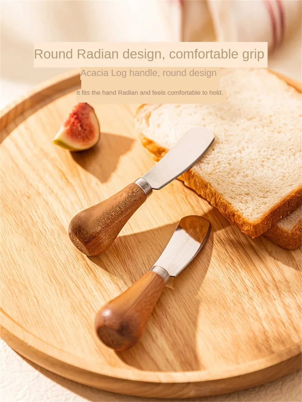Dessert Cheese Cream Cutter Tools Kitchen Wooden Handle Butter Cutter Knife Slicer Knives Toast Breakfast Utensil Jam Spreaders
