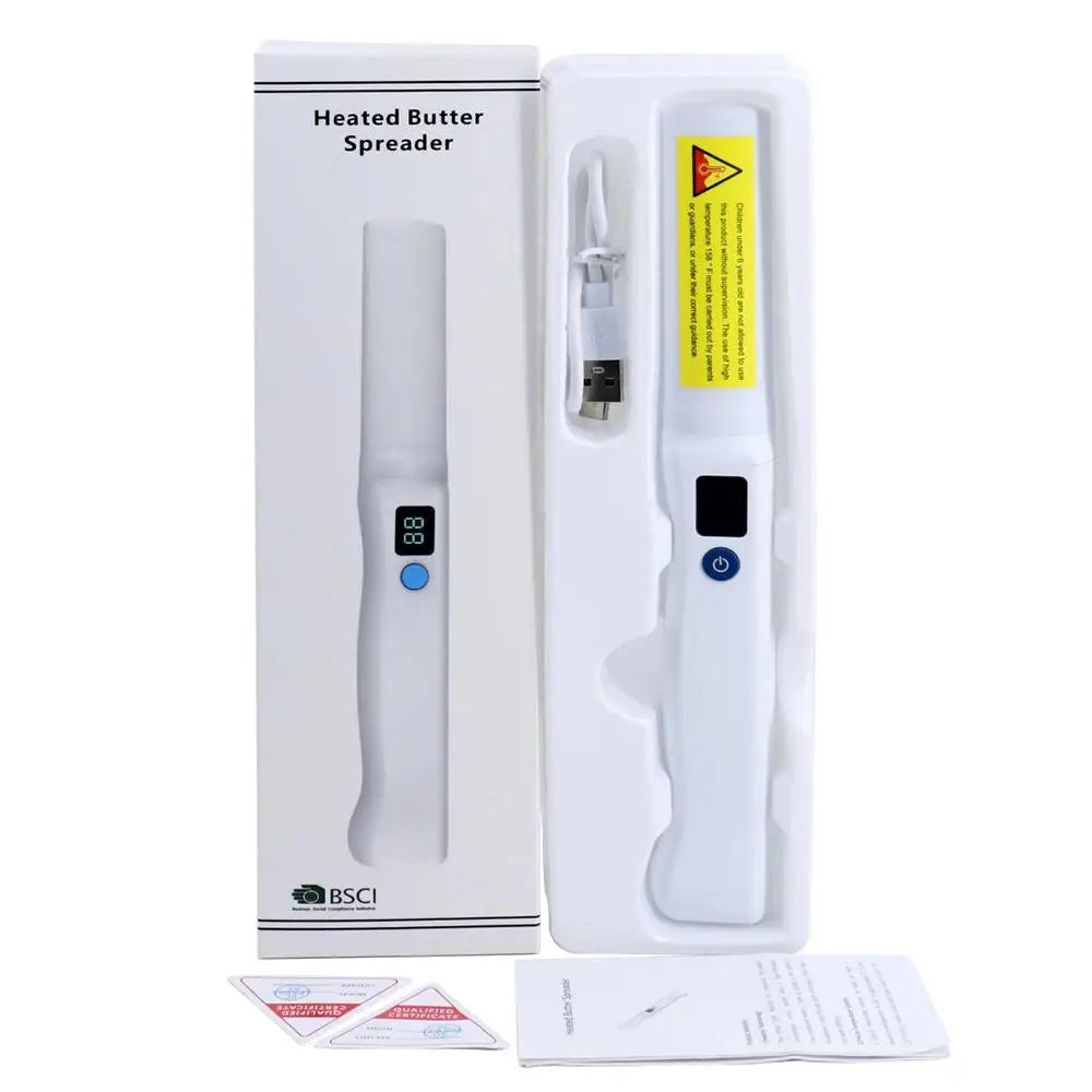 Stainless Steel Heated Butter Knife USB Rechargeable Electric Butter Spreader For Cold Butter Cheese Jam Toast Kitchen Tool