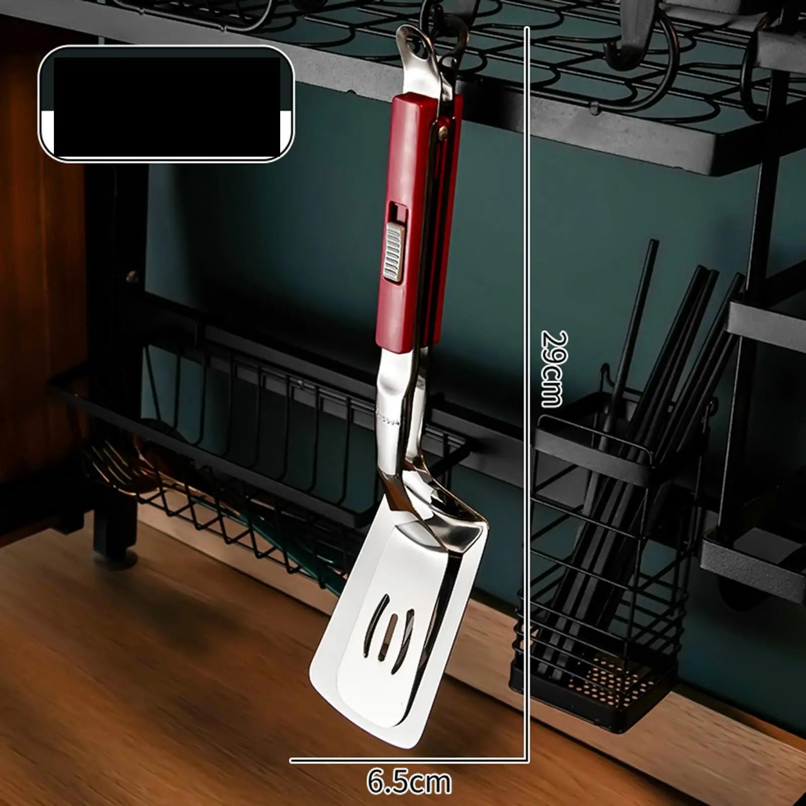 Stainless Steel Spatula Tongs Fish Spatula Slotted Double Spatula Grill Tongs for Beefsteak Burgers Fish Cooking Fillets