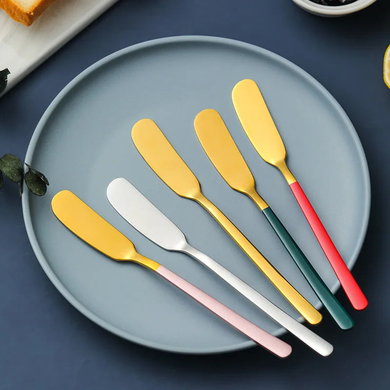 Western Stainless Steel Butter Knife Cheese Spatula Bread Cream Jam Spreaders for Cake Jelly Pastry Tools Baking Utensils