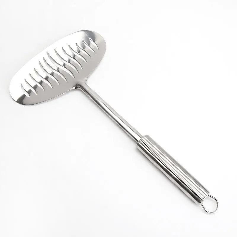 1PC Large Stainless Steel Fish Frying Spatula Egg Pan Scoop Nonstick Long Handle Steak Slotted Flat Shovel Kitchen Cooking Tool