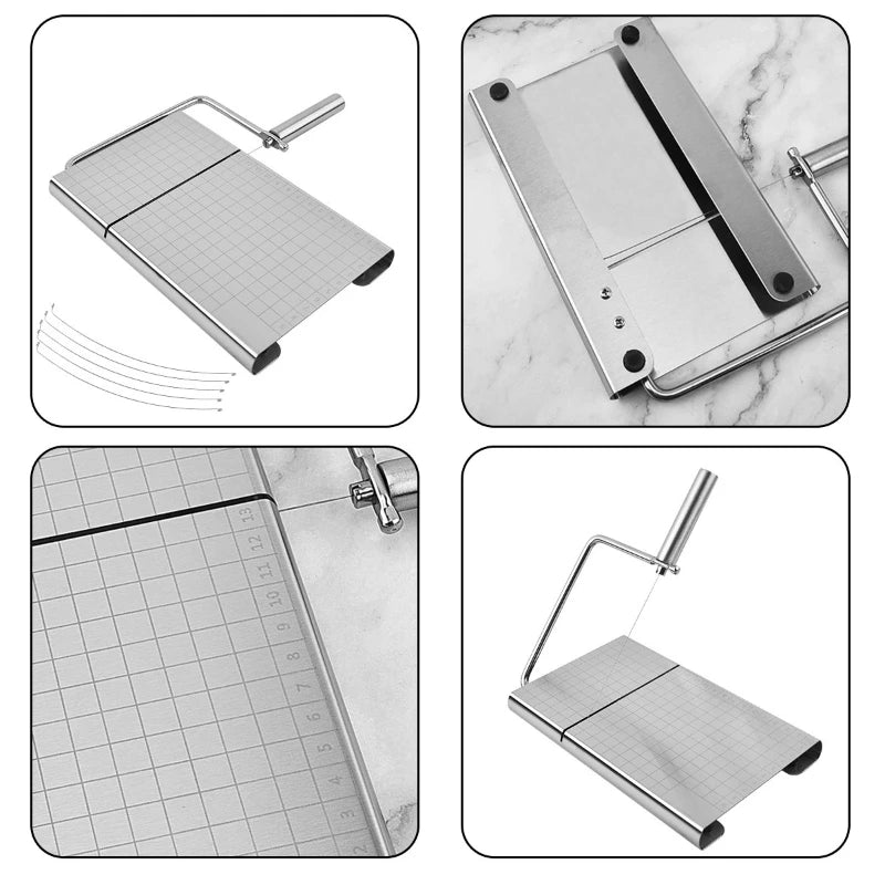 Stainless steel cheese slicer with scale kitchen butter knife for home cheese slicer ham cheese slicer