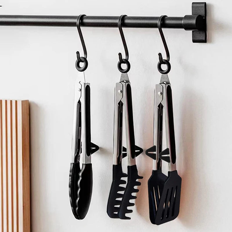 Kitchen Cooking Tongs Silicone BBQ Grilling Tong 9 Inch Salad Food Tongs Heat Resistant BBQ Tong Bread Serving Tong Kitchen Tool