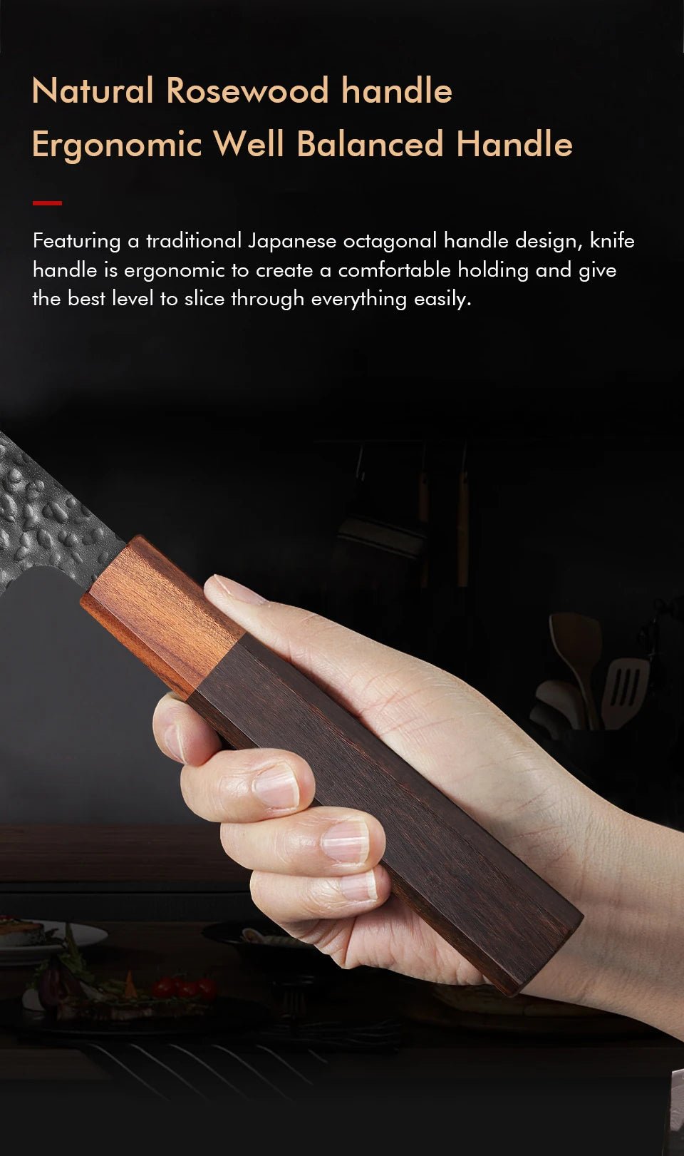 8.5" Bread Knife High Quality Damascus Steel Handmade Professional Chef Knife Kitchen Forged Cut Toast Slicer Serrated Knives