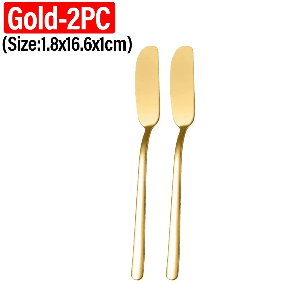 1/5PCS Stainless Steel Butter Cutter Jam Spreaders Cream Cutter Utensil Cheese BreadKnife Western Food Tableware Kitchen Gadgets