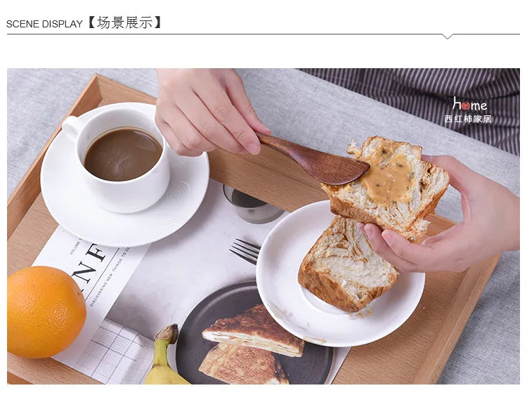 Solid Wood Jam Knifes Butter Knife Natural Bread Cake Knife Smooth Wooden Tableware Kitchen accessories нож для масла